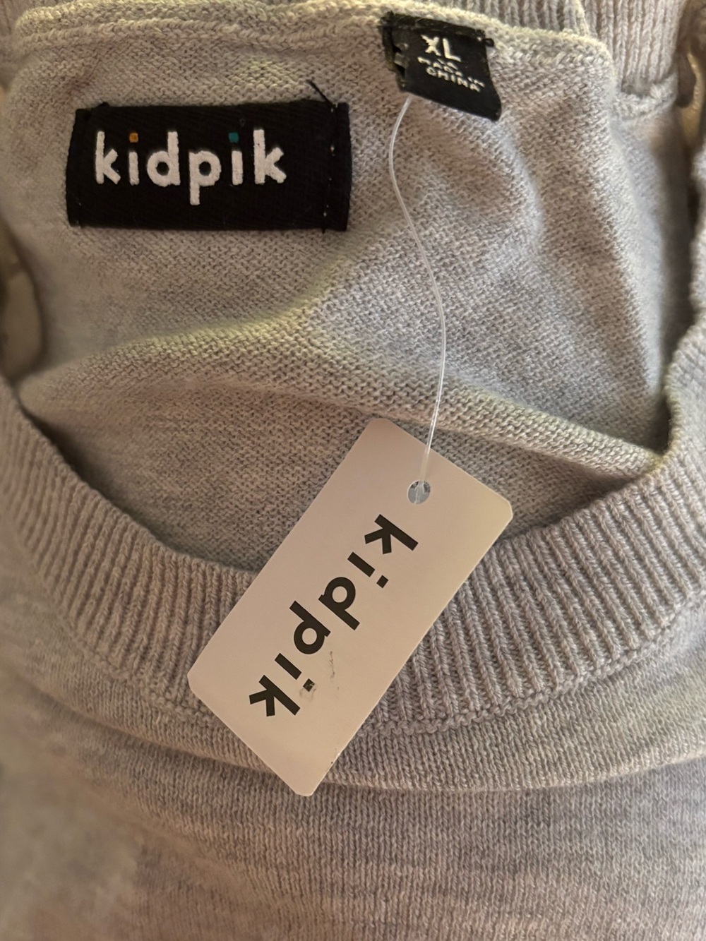 kidpik Light Gray Ruffle Shoulder Sweater - Picture 3 of 3